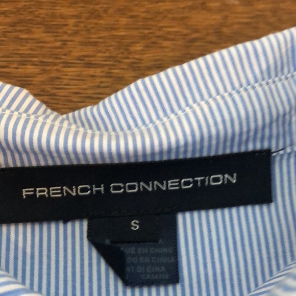 French Connection Mixed Media Preppy Pullover Collared Sweater S - Picture 4 of 6